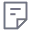 Gray document icon with a folded corner on a white background.